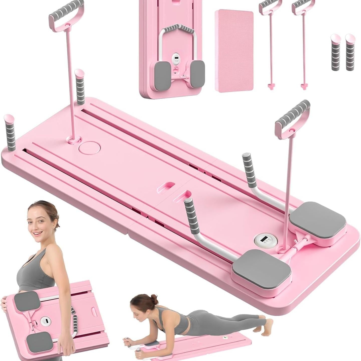 Premium 8-In-1 Abs Exercise Board - Multi-Functional Pilates Abdominal Trainer, Functional Pilates Board, Home Multi-Functional Folding Body Board, Waist, Hips, Arms Slimming, Yoga