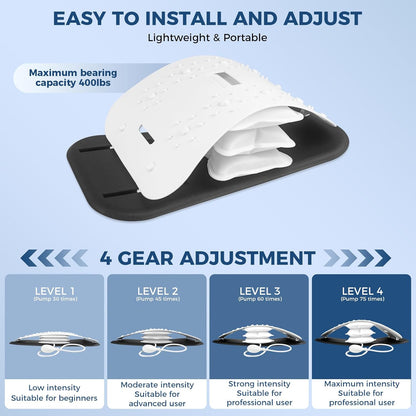 Back Stretcher for Lower Back Pain Relief,Adjustable Lumbar Traction Device, Ergonomic Spine Board with Acupressure Points,Back Massager for Spinal Decompression and Scoliosis - Store - 1