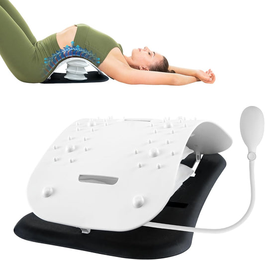 Back Stretcher for Lower Back Pain Relief,Adjustable Lumbar Traction Device, Ergonomic Spine Board with Acupressure Points,Back Massager for Spinal Decompression and Scoliosis - Store - 1